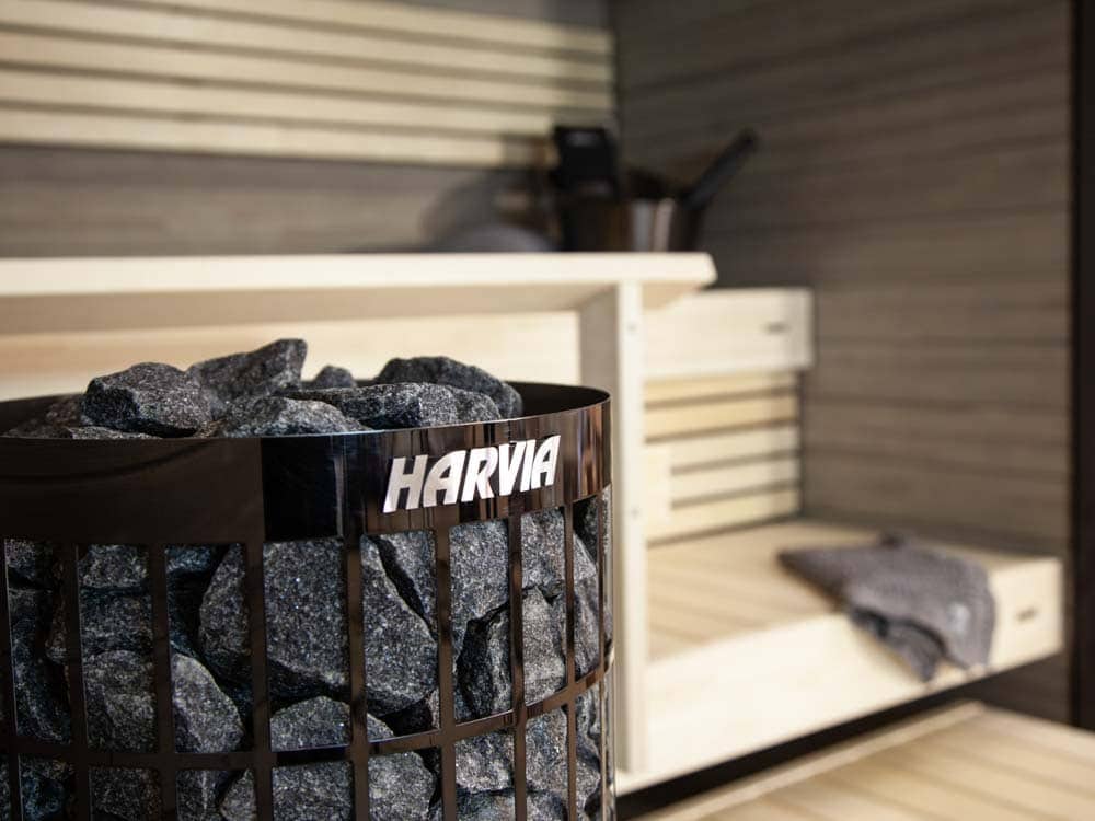 Harvia Cilindro Pro PC100E/135E Electric Sauna Heater – Black Steel