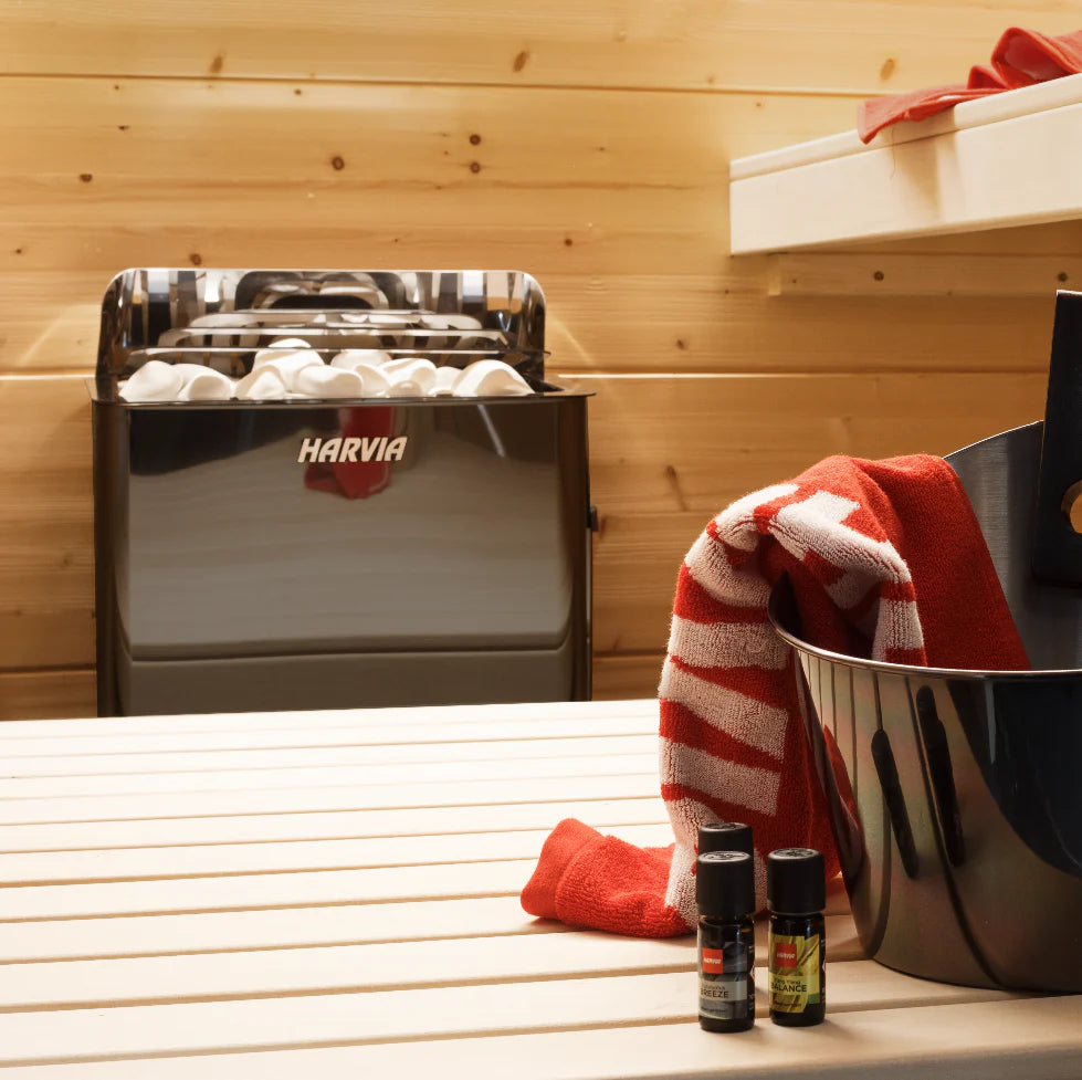 Harvia The Wall SW E Electric Sauna Heater – Black Steel