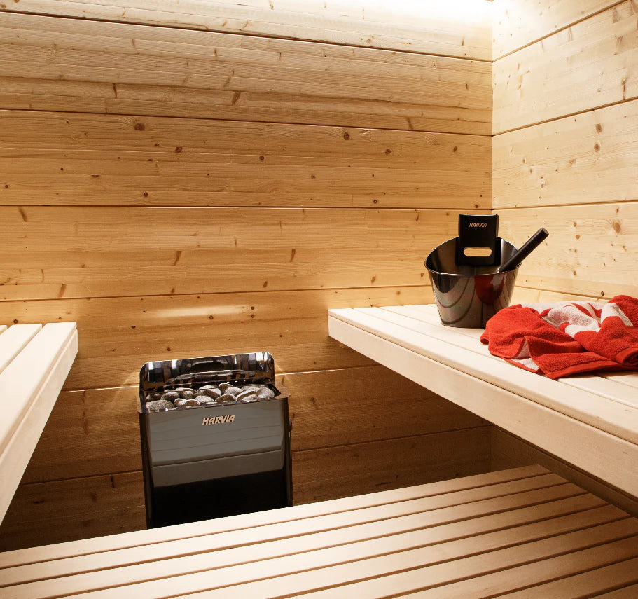 Harvia The Wall SW E Electric Sauna Heater – Black Steel