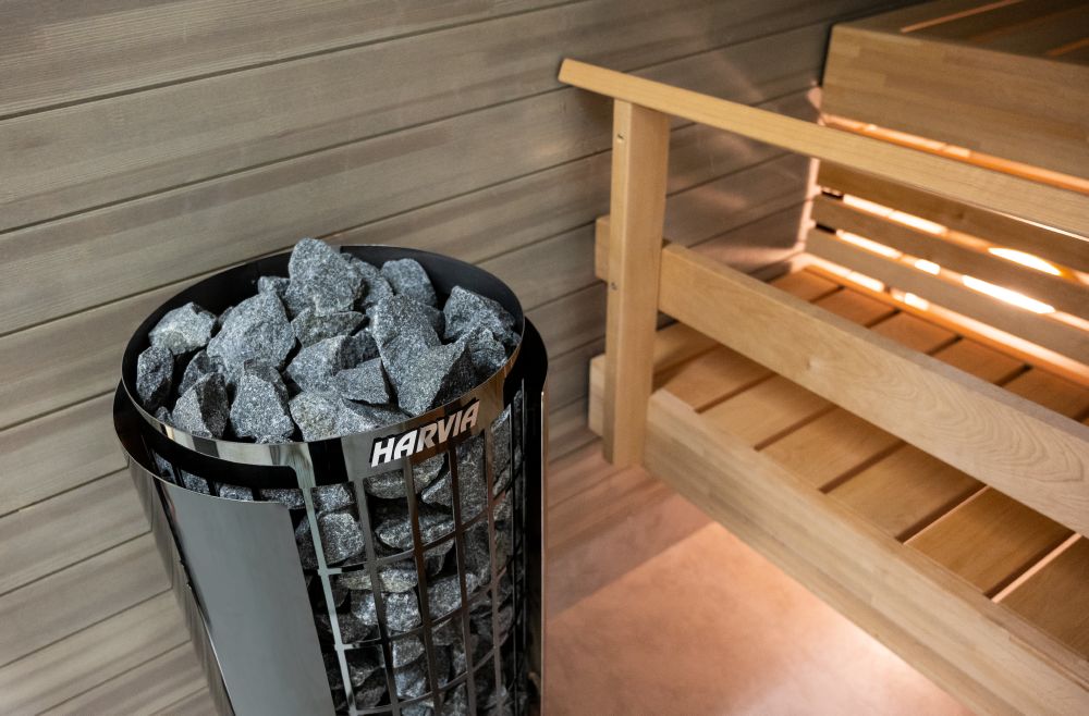 Harvia Cilindro PC Electric Sauna Heater – Black Steel