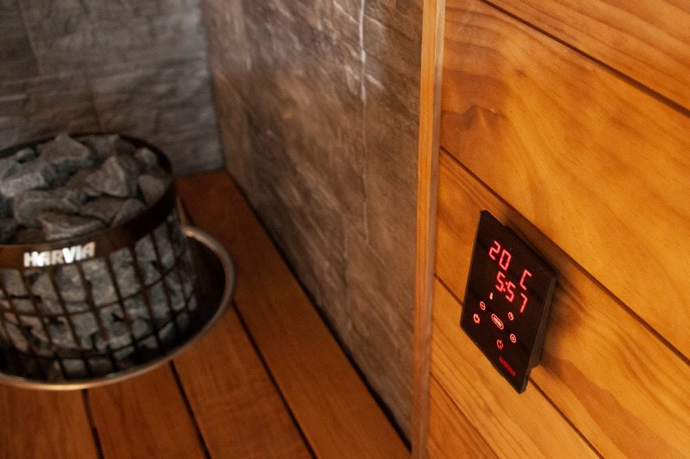 Harvia Cilindro PC E Electric Sauna Heater – Black Steel