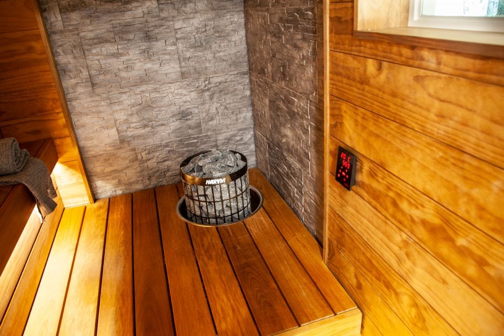 Harvia Cilindro PC E Electric Sauna Heater – Black Steel